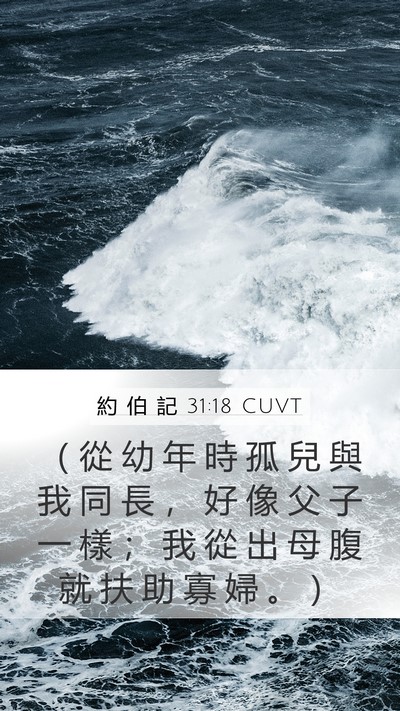 約 伯 記 31:18 CUVT Bible Verse Image