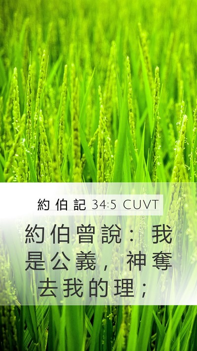 約 伯 記 34:5 CUVT Bible Verse Image
