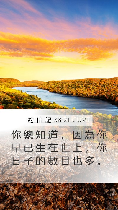 約 伯 記 38:21 CUVT Mobile Phone Wallpaper - 你 總 知 道 ， 因 為 你 早 已 生 在 - Mobile Bible Verse Wallpaper