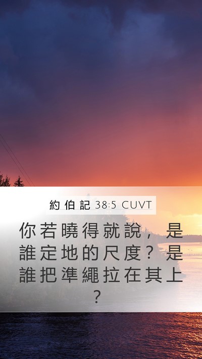 約 伯 記 38:5 CUVT Bible Verse Image