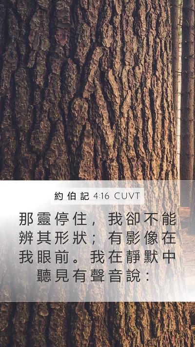 約 伯 記 4:16 CUVT Bible Verse Image