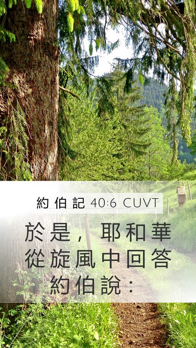 約 伯 記 40:6 CUVT Bible Verse Image