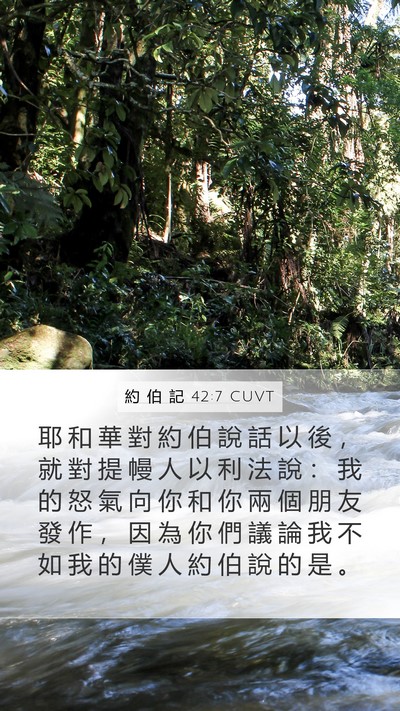 約 伯 記 42:7 CUVT Bible Verse Image