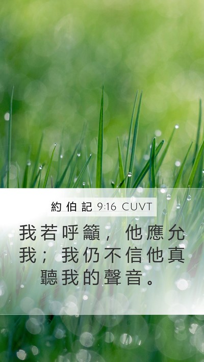 約 伯 記 9:16 CUVT Bible Verse Image