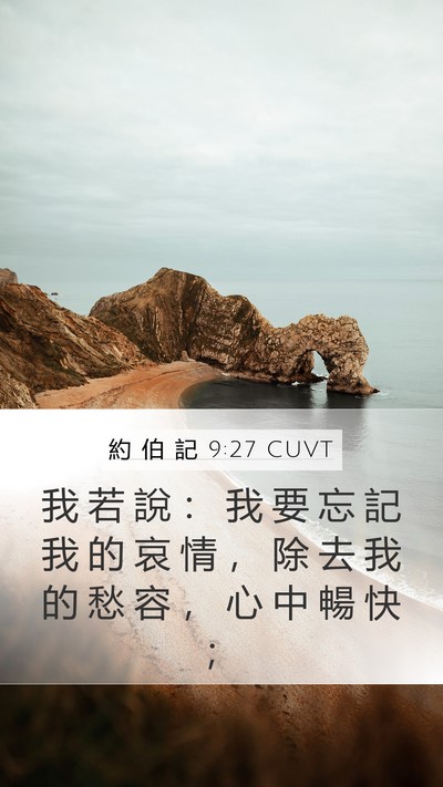 約 伯 記 9:27 CUVT Bible Verse Image