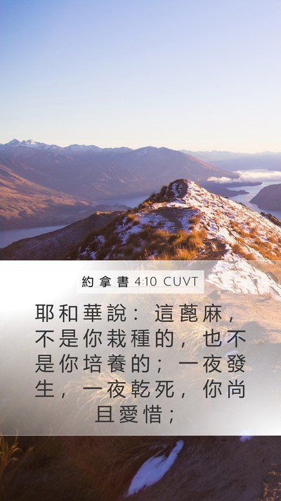 約 拿 書 4:10 CUVT Bible Verse Image