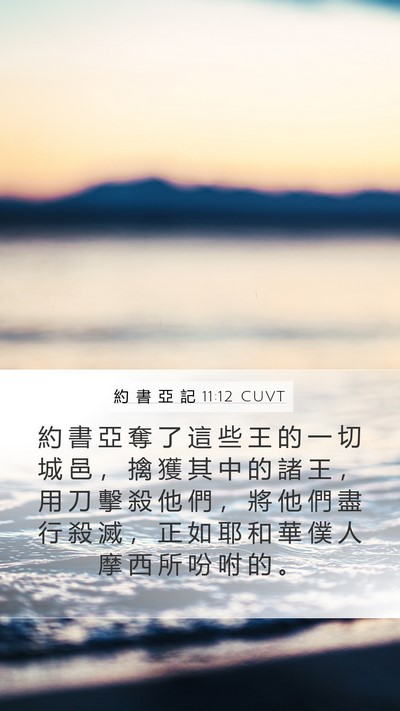 約 書 亞 記 11:12 CUVT Bible Verse Image