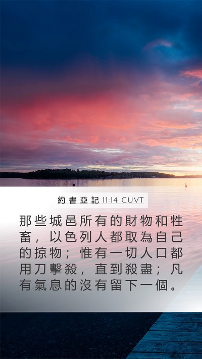 約 書 亞 記 11:14 CUVT Bible Verse Image