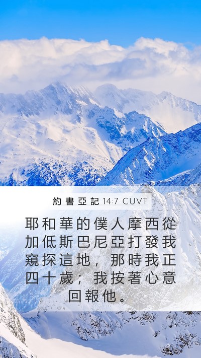 約 書 亞 記 14:7 CUVT Bible Verse Image