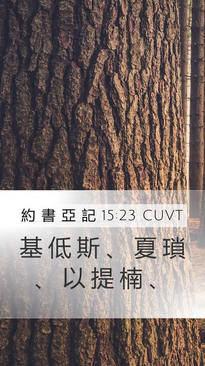 約 書 亞 記 15:23 CUVT Bible Verse Image
