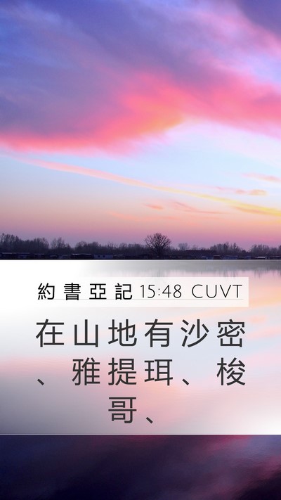 約 書 亞 記 15:48 CUVT Bible Verse Image