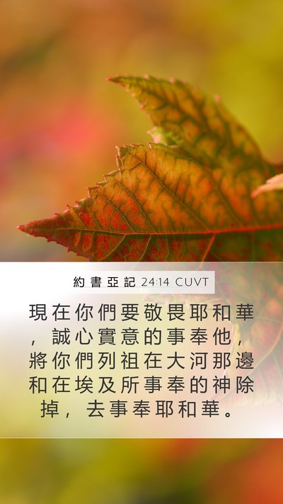 約 書 亞 記 24:14 CUVT Bible Verse Image