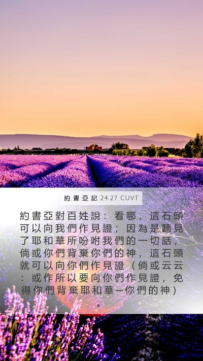 約 書 亞 記 24:27 CUVT Bible Verse Image