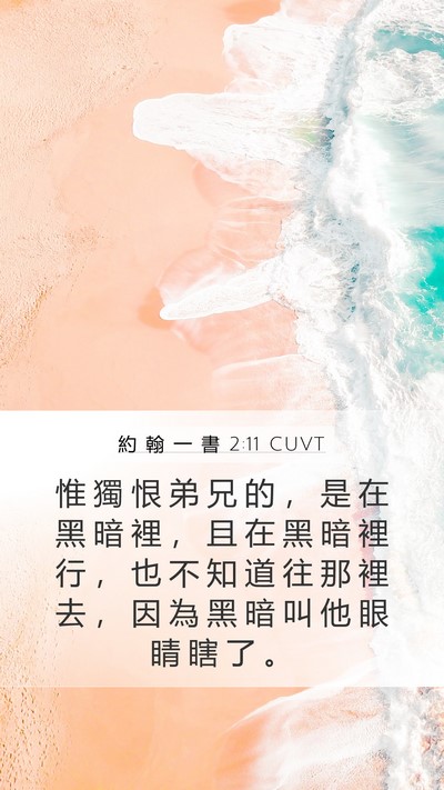 約 翰 一 書 2:11 CUVT Bible Verse Image