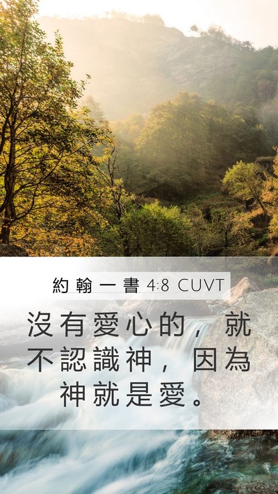 約 翰 一 書 4:8 CUVT Bible Verse Image