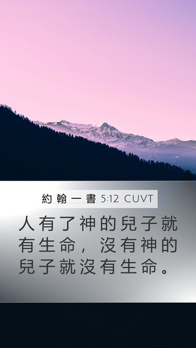 約 翰 一 書 5:12 CUVT Bible Verse Image