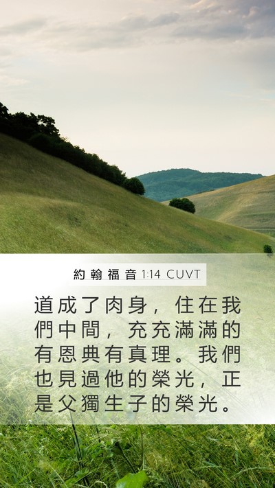 約 翰 福 音 1:14 CUVT Bible Verse Image