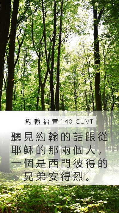 約 翰 福 音 1:40 CUVT Bible Verse Image