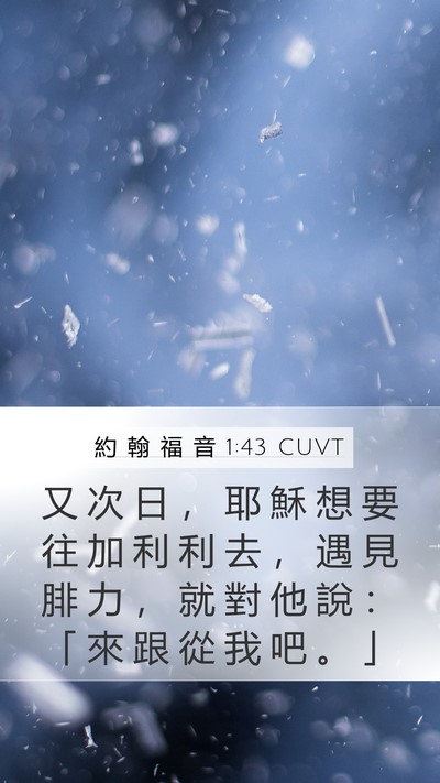 約 翰 福 音 1:43 CUVT Bible Verse Image