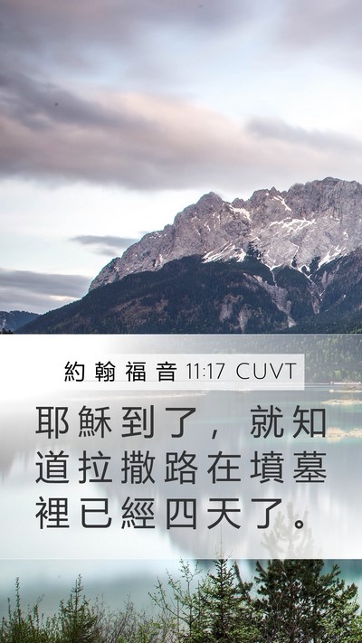 約 翰 福 音 11:17 CUVT Bible Verse Image
