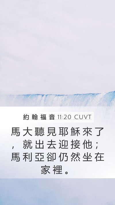 約 翰 福 音 11:20 CUVT Bible Verse Image