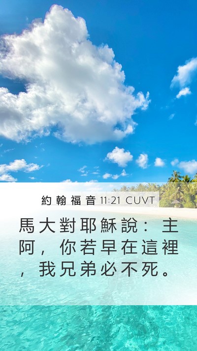約 翰 福 音 11:21 CUVT Bible Verse Image