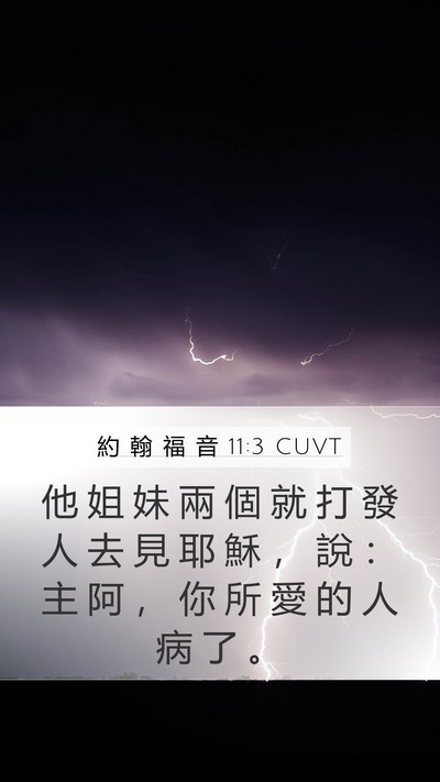 約 翰 福 音 11:3 CUVT Bible Verse Image