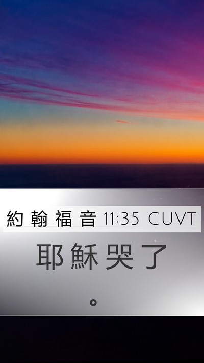 約 翰 福 音 11:35 CUVT Mobile Phone Wallpaper - 耶 穌 哭 了 - Mobile Bible Verse Wallpaper