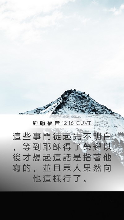 約 翰 福 音 12:16 CUVT Bible Verse Image