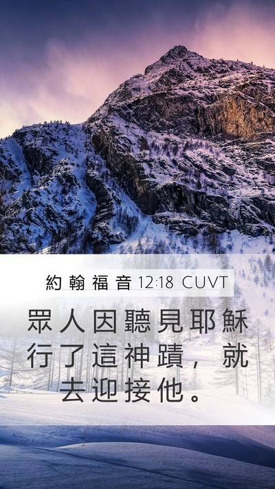 約 翰 福 音 12:18 CUVT Bible Verse Image