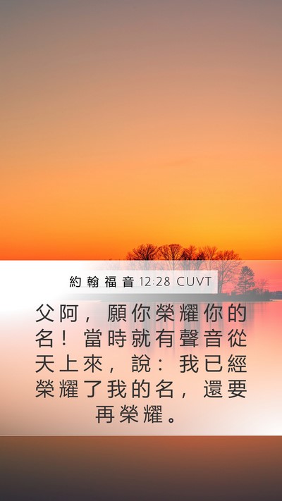 約 翰 福 音 12:28 CUVT Bible Verse Image