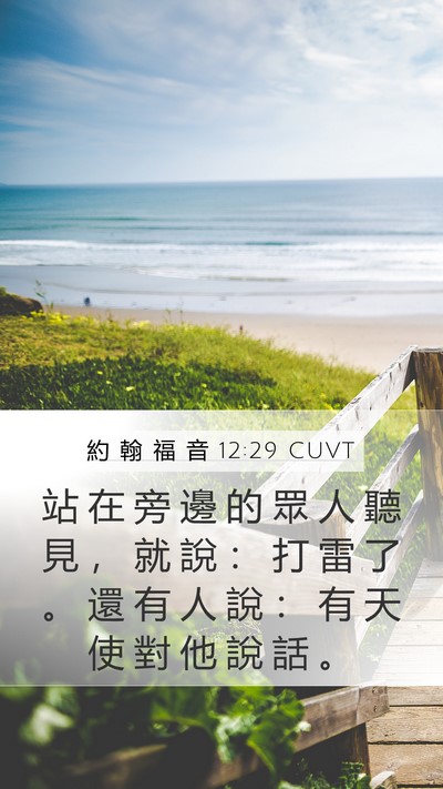 約 翰 福 音 12:29 CUVT Bible Verse Image