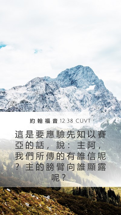 約 翰 福 音 12:38 CUVT Bible Verse Image