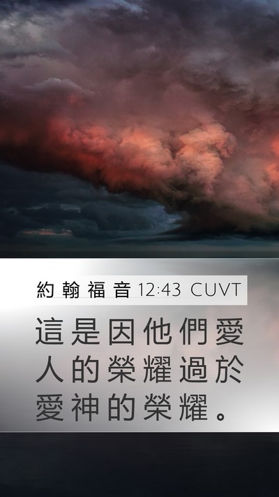 約 翰 福 音 12:43 CUVT Bible Verse Image
