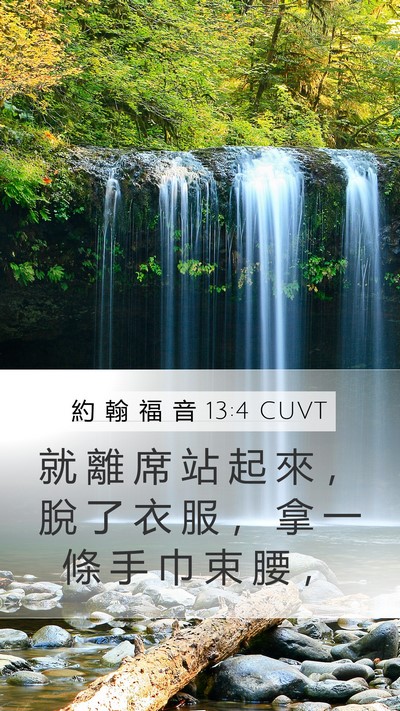 約 翰 福 音 13:4 CUVT Bible Verse Image
