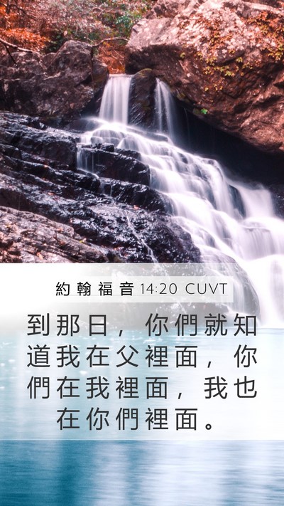 約 翰 福 音 14:20 CUVT Bible Verse Image