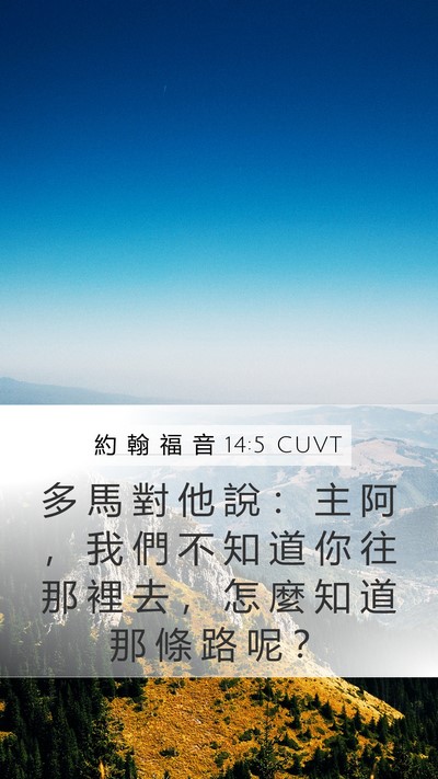 約 翰 福 音 14:5 CUVT Bible Verse Image