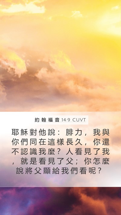 約 翰 福 音 14:9 CUVT Bible Verse Image