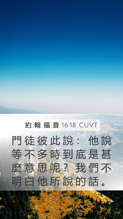 約 翰 福 音 16:18 CUVT Bible Verse Image