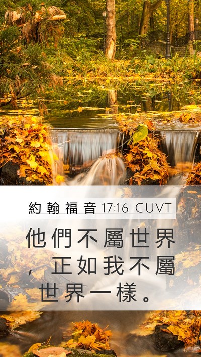 約 翰 福 音 17:16 CUVT Bible Verse Image