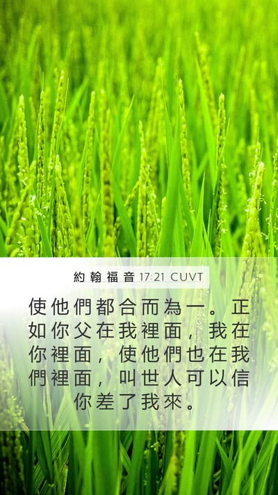 約 翰 福 音 17:21 CUVT Bible Verse Image