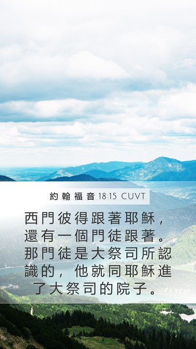 約 翰 福 音 18:15 CUVT Bible Verse Image