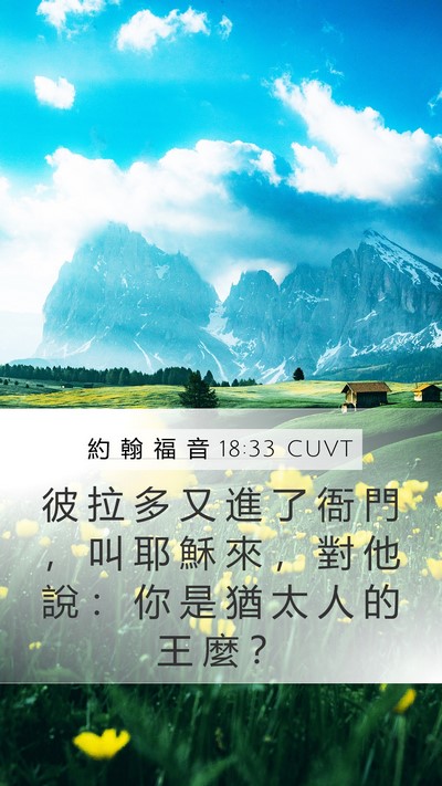 約 翰 福 音 18:33 CUVT Bible Verse Image