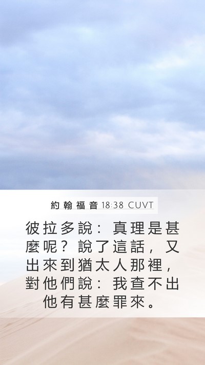 約 翰 福 音 18:38 CUVT Bible Verse Image