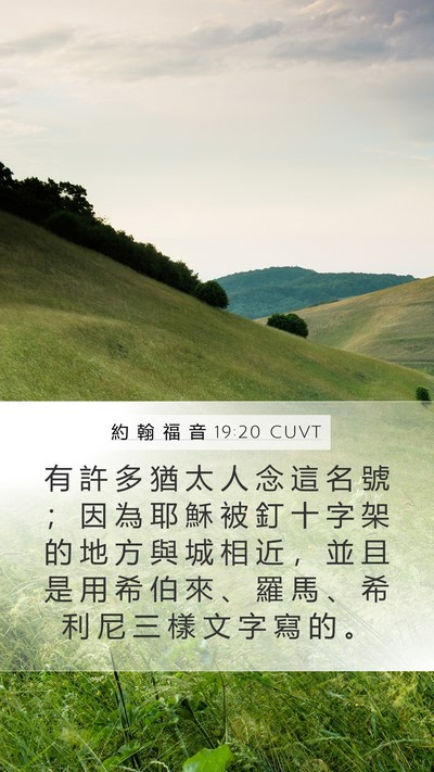 約 翰 福 音 19:20 CUVT Bible Verse Image