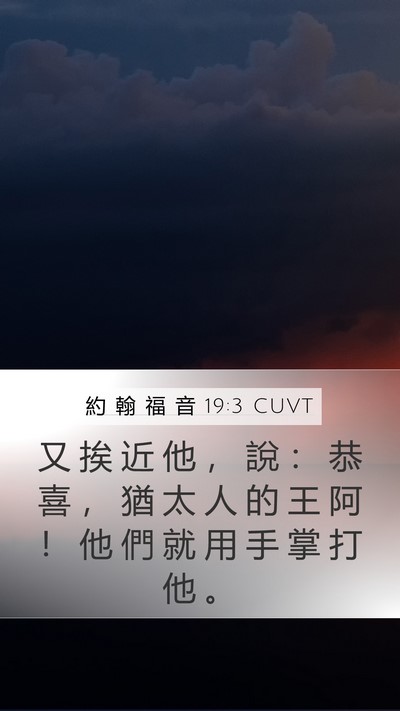 約 翰 福 音 19:3 CUVT Bible Verse Image
