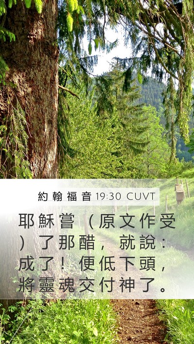 約 翰 福 音 19:30 CUVT Bible Verse Image