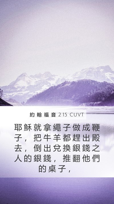 約 翰 福 音 2:15 CUVT Bible Verse Image