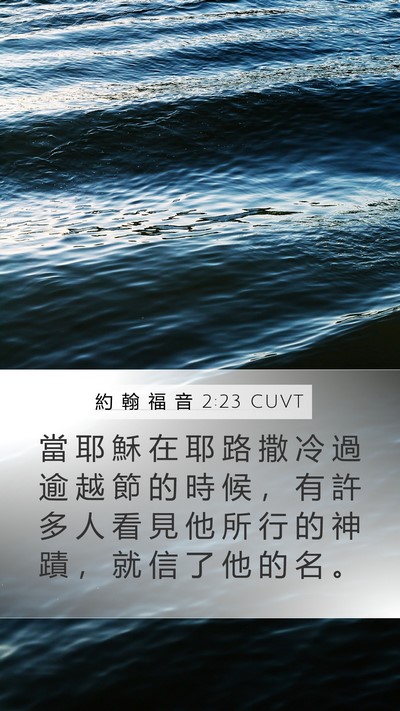 約 翰 福 音 2:23 CUVT Bible Verse Image