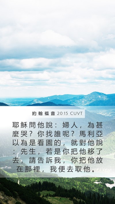 約 翰 福 音 20:15 CUVT Bible Verse Image